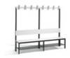 C+P Garderobenbank mit Rückenlehne, Basic Plus, H1650xB1960xT407mm, 7021