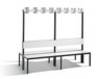 C+P Doppelseitige Garderobenbank mit Rückenlehne, Basic Plus, H1650xB1960xT760mm