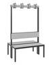 C+P Doppelseitige Garderobenbank mit Rückenlehne, Basic Plus, H1650xB1000xT760mm-1