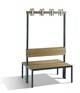 C+P Doppelseitige Garderobenbank mit Rückenlehne, Basic Plus, H1650xB1000xT760mm