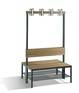 C+P Doppelseitige Garderobenbank mit Rückenlehne, Basic Plus, H1650xB1000xT760mm