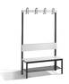 C+P Garderobenbank mit Rückenlehne, Basic Plus, H1650xB1000xT407mm, 7021-0