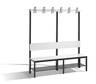 C+P Garderobenbank mit Rückenlehne, Basic Plus, H1650xB1500xT407mm, 7021