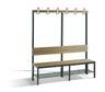 C+P Garderobenbank mit Rückenlehne, Basic Plus, H1650xB1500xT407mm, 7021