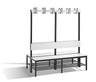 C+P Doppelseitige Garderobenbank mit Rückenlehne, Basic Plus, H1650xB1500xT760mm