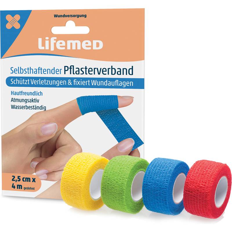 Lifemed Pflasterverband, selbsthaftend, farbig sortiert (6499017)-0