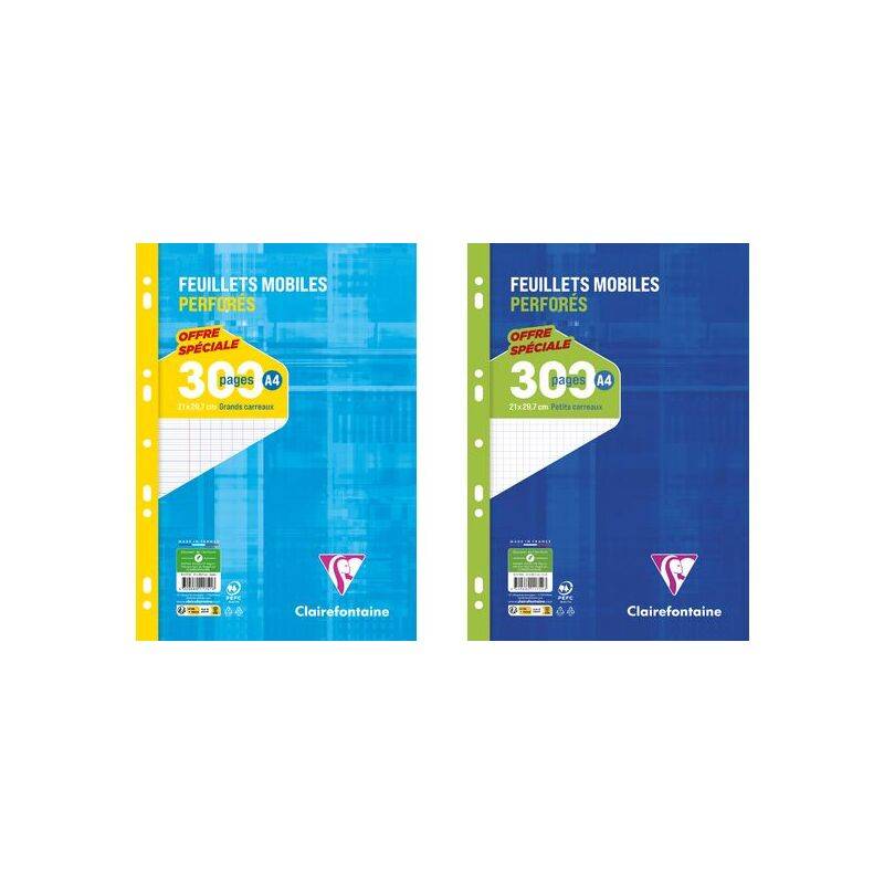 Clairefontaine Feuillets mobiles perforés, A4, seyès-0