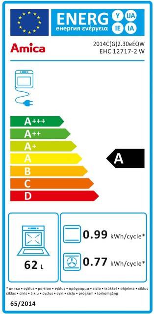 Amica EB-Herdset 60cm,MF9,ws EHC 12717-2 W-1