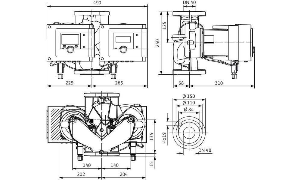 Wilo Nassläufer-Premium-Smartpumpe Stratos MAXO D 40/0,5-12, DN 40,-3