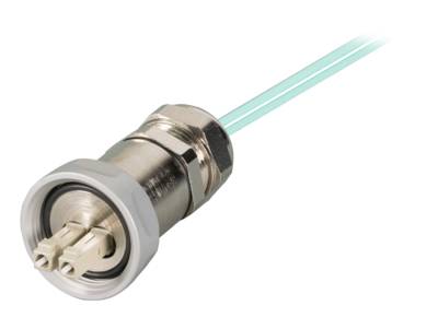 IP67 Kabelverschraubung, M25, LC-D Stecker auf LC-D Stecker, OM3, 2m-0