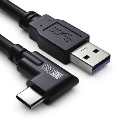 USB-C zu USB-A Oculus Meta Quest 2 Link Kabel für VR Brillen | 5m Länge | abgewinkelter Stecker | Daten- und Ladekabel