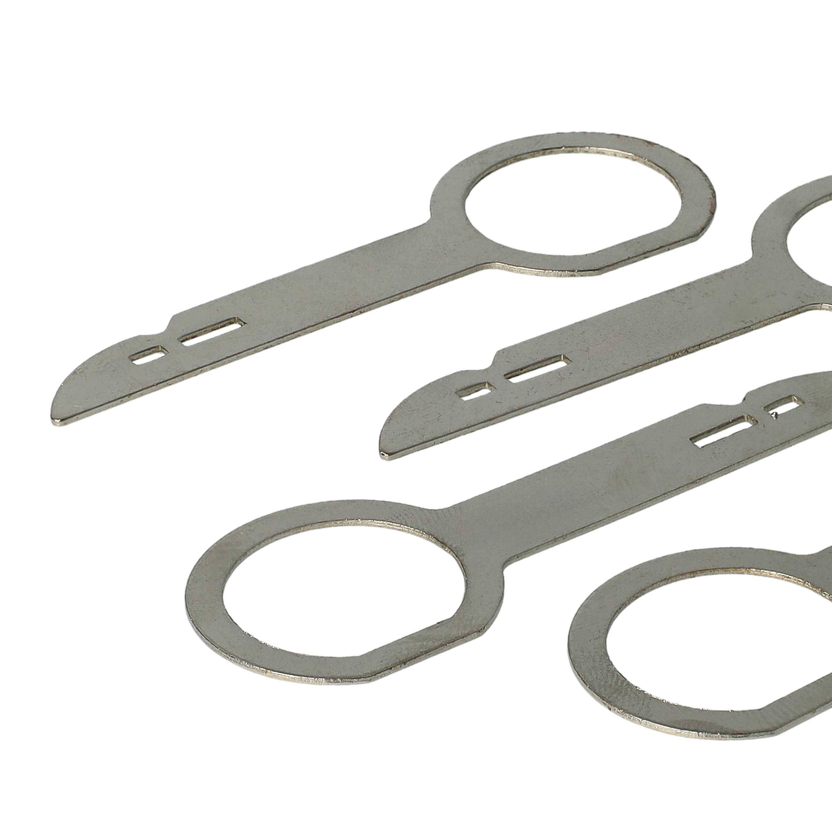 vhbw 4x Radio Entriegelungsbügel kompatibel mit Volkswagen Golf IV | V Auto - Autoradio Entriegelungswerkzeug, 7 cm lang-5