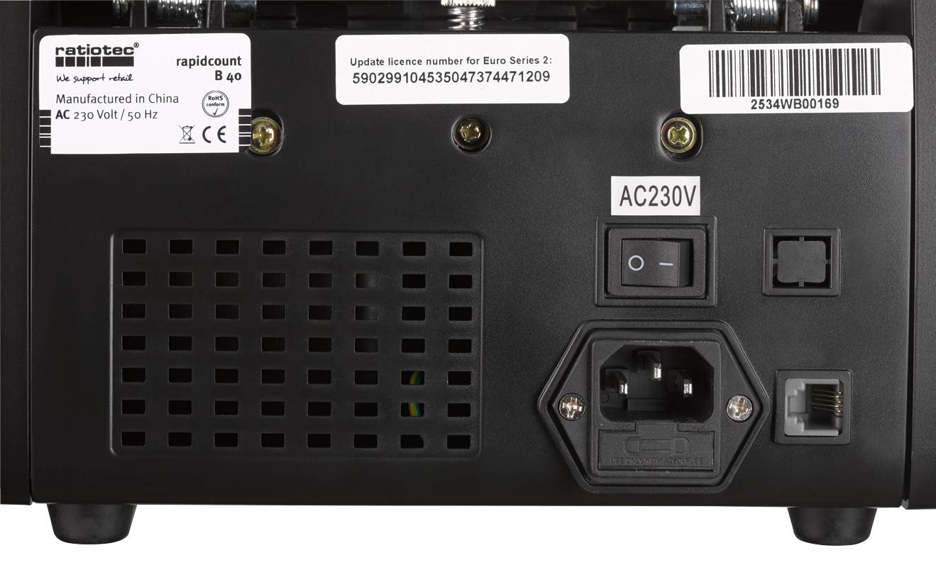 ratiotec Geldschein-Zählgerät "rapidcount B 40", schwarz (76200009)-3