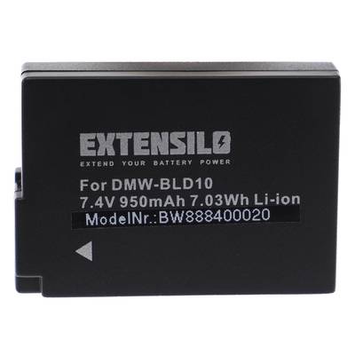 EXTENSILO 1x Akku kompatibel mit Panasonic Lumix DMC-GF2KEG-K, DMC-GF2KR, DMC-GF2KS Kamera (950mAh, 7,4V, Li-Ion)