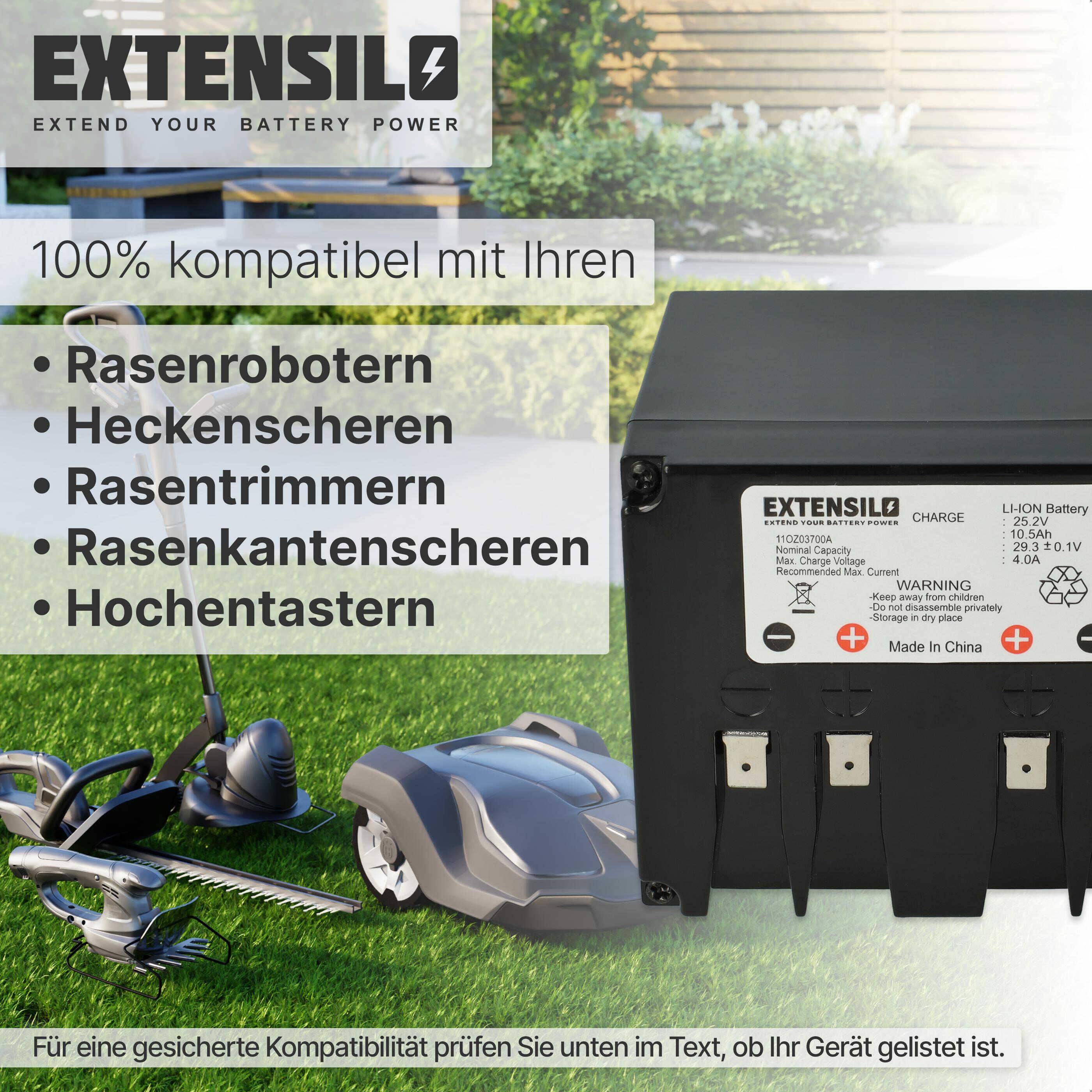 EXTENSILO Akku kompatibel mit Wiper Runner | RunnerA1, R Xe, One Xh, RunnerXE, RunnerX, RunnerXP, RunnerXKH Rasenmäher-1