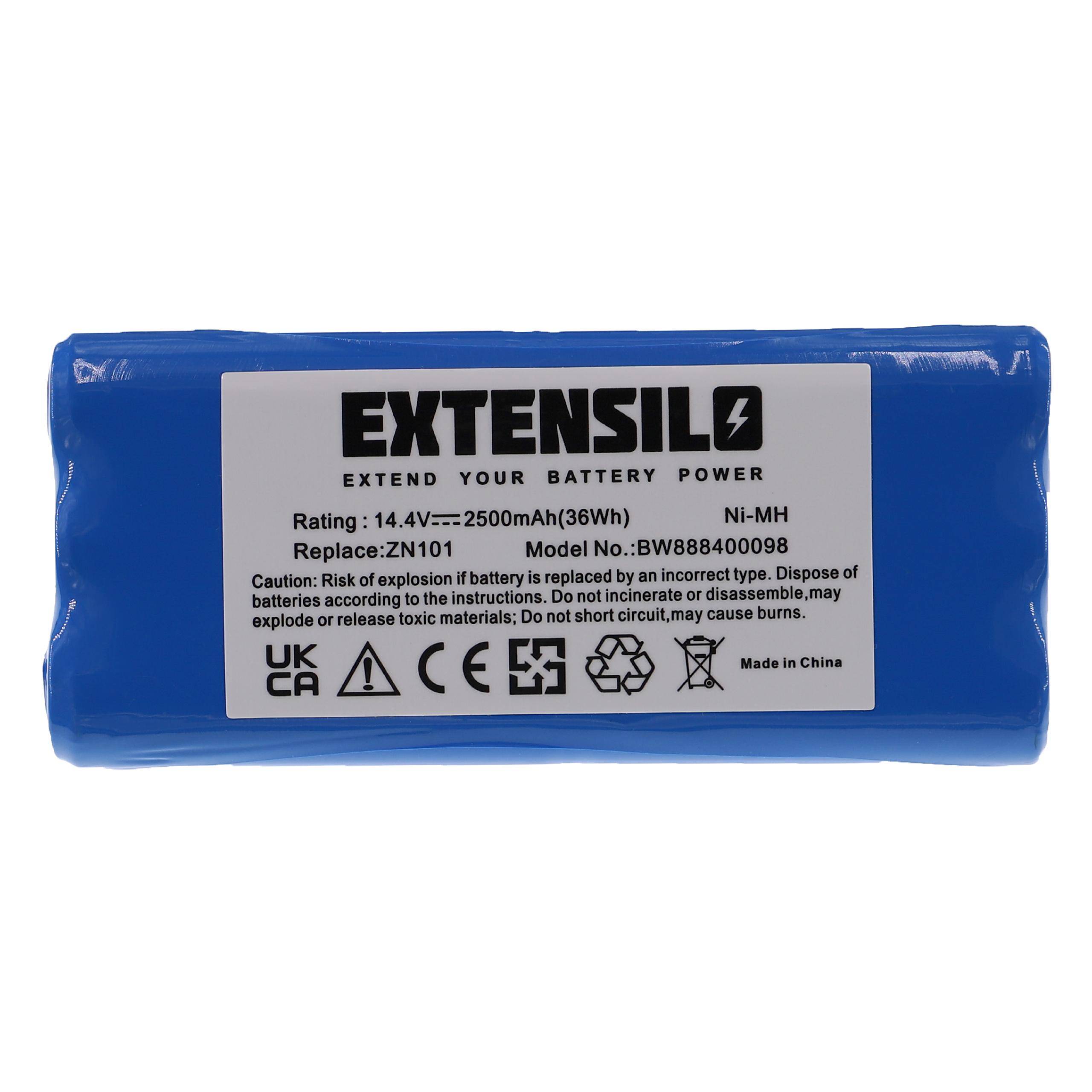 EXTENSILO Akku kompatibel mit Dirt Devil M606-1, M606-2, Libero, M606-3 | für M606, M607, M606-4, Fusion M611-0