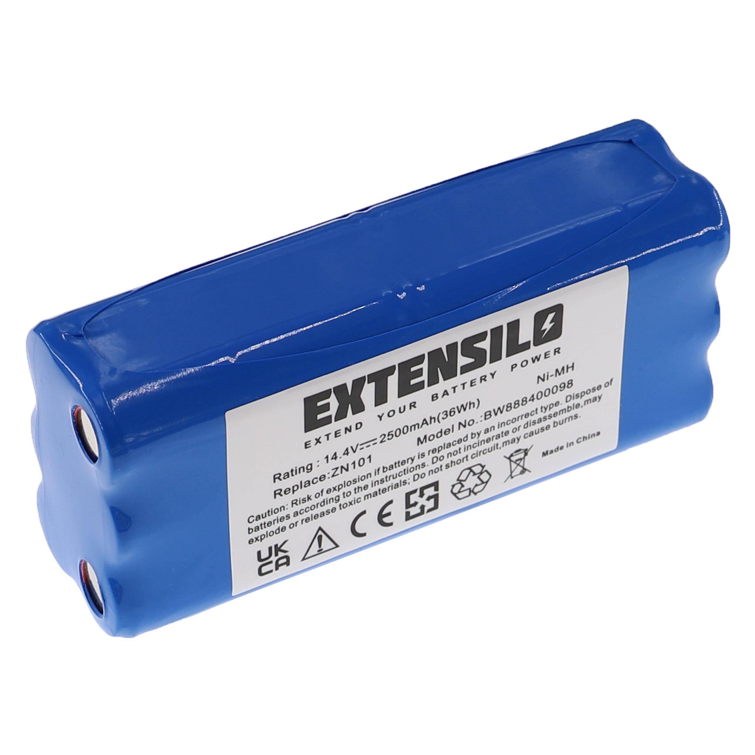EXTENSILO Akku kompatibel mit Dirt Devil M606-1, M606-2, Libero, M606-3 | für M606, M607, M606-4, Fusion M611-2