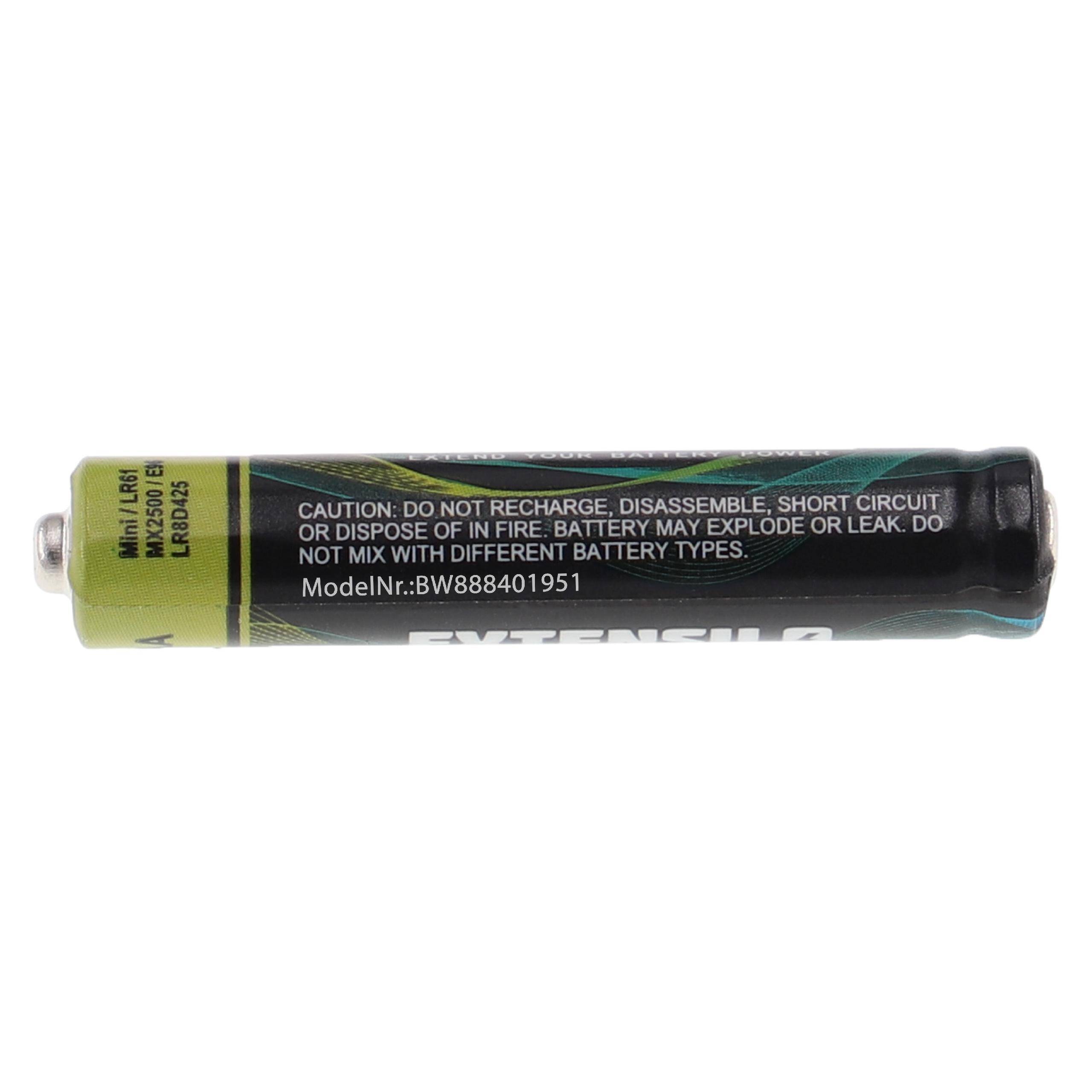 EXTENSILO 5x AAAA Rundzellenbatterien | Primärbatterien (550mAh, 1,5V, Alkaline)-2