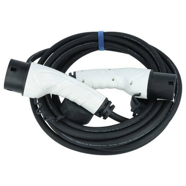 vhbw Typ 2 Ladekabel 11 kW 16 A 3-phasig 7 m für E-Auto | Kabel für Wallbox & Ladestation