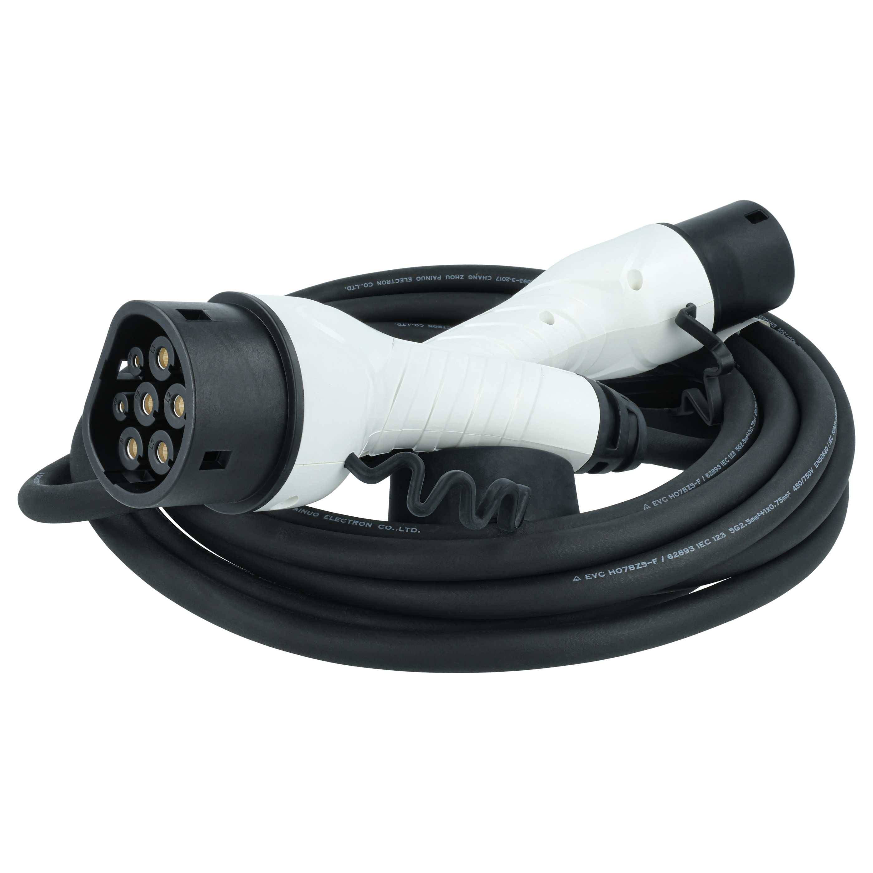 vhbw Typ 2 Ladekabel 11 kW 16 A 3-phasig 7 m für E-Auto | Kabel für Wallbox & Ladestation-2