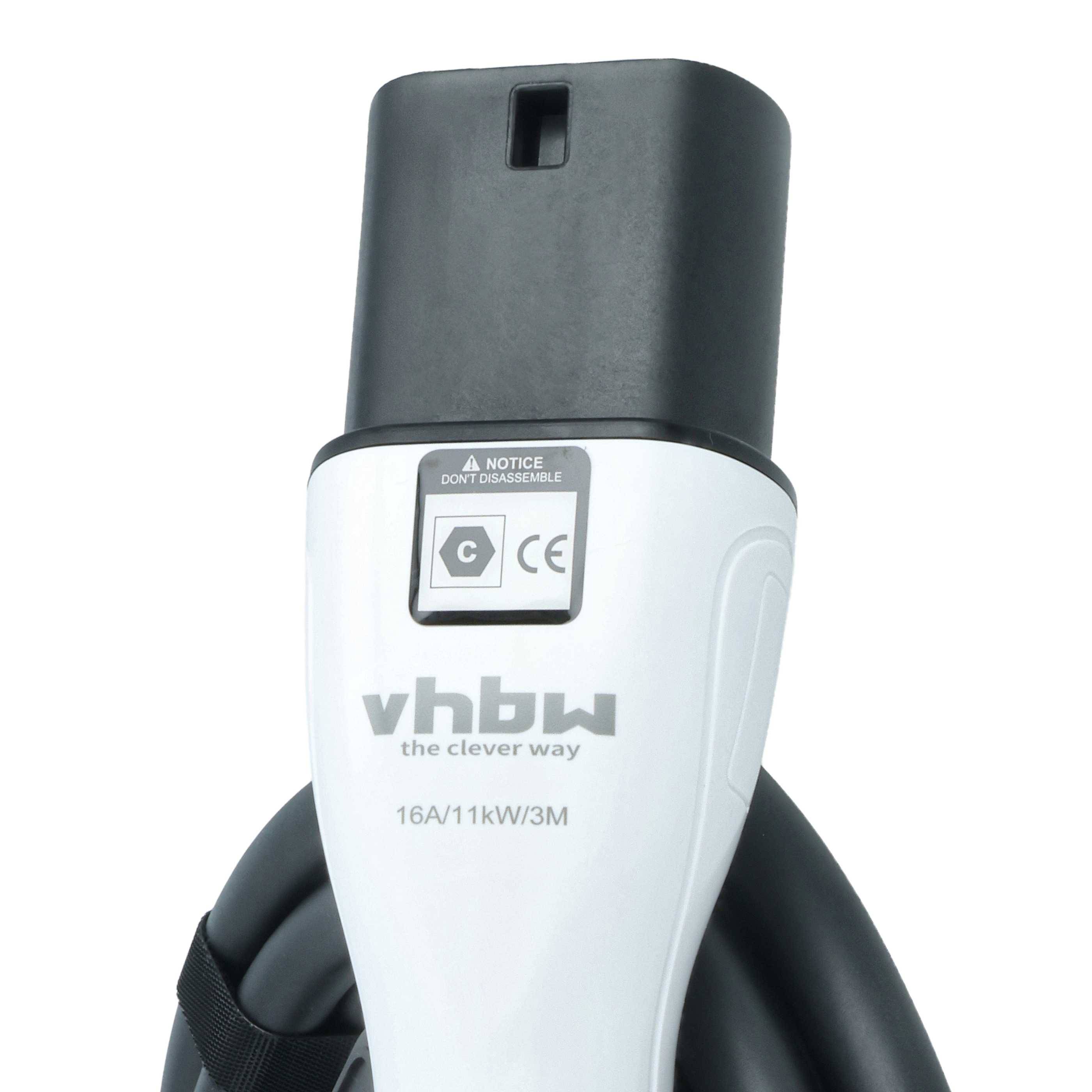 vhbw Typ 2 Ladekabel 11 kW 16 A 3-phasig 3 m für E-Auto | Kabel für Wallbox & Ladestation-3