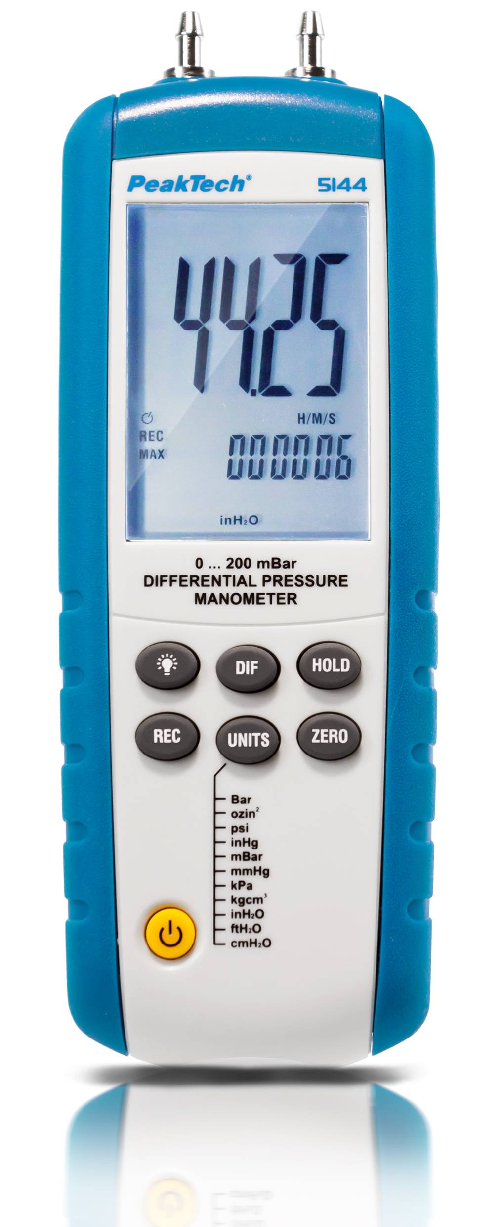 PeakTech P 5144 – Differenzdruck-Manometer ~ 0 ... 200 mBar ~ mit USB-0