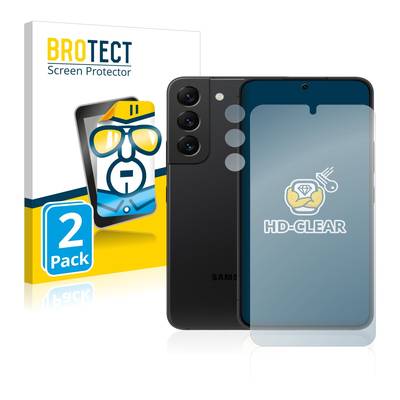 2x BROTECT HD-Clear Displayschutzfolie für Samsung Galaxy S22 5G (Vorderseite +