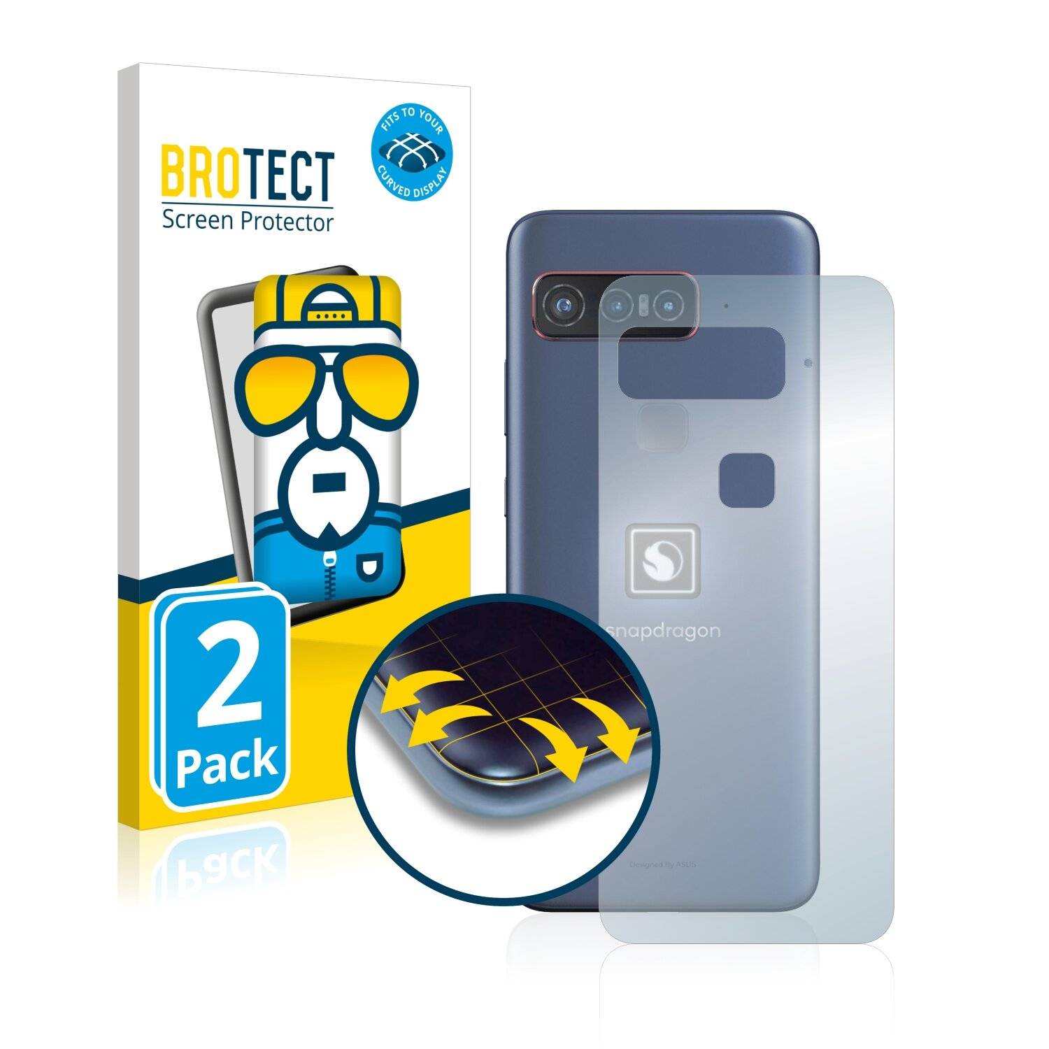 2x BROTECT Flex Full-Cover Displayschutzfolie für Asus Smartphone for Snapdragon Insiders-1