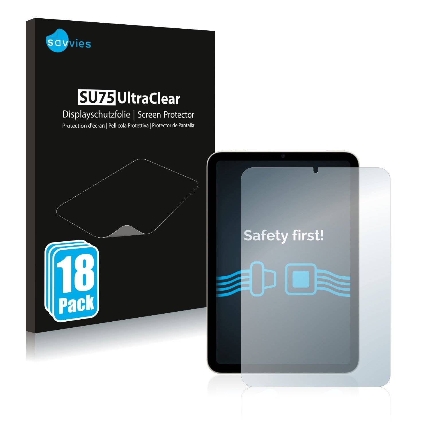 18x Savvies SU75 Displayschutzfolie für Apple iPad Mini 6 WiFi-0