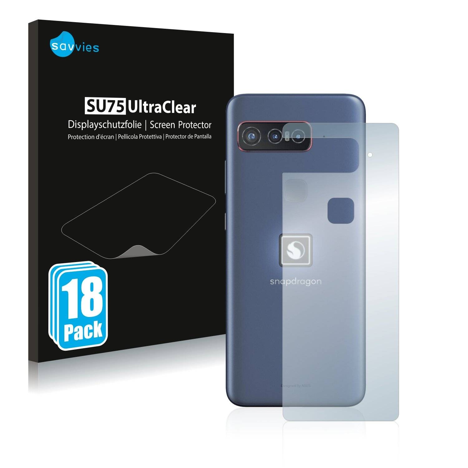 18x Savvies SU75 Displayschutzfolie für Asus Smartphone for Snapdragon Insiders-0