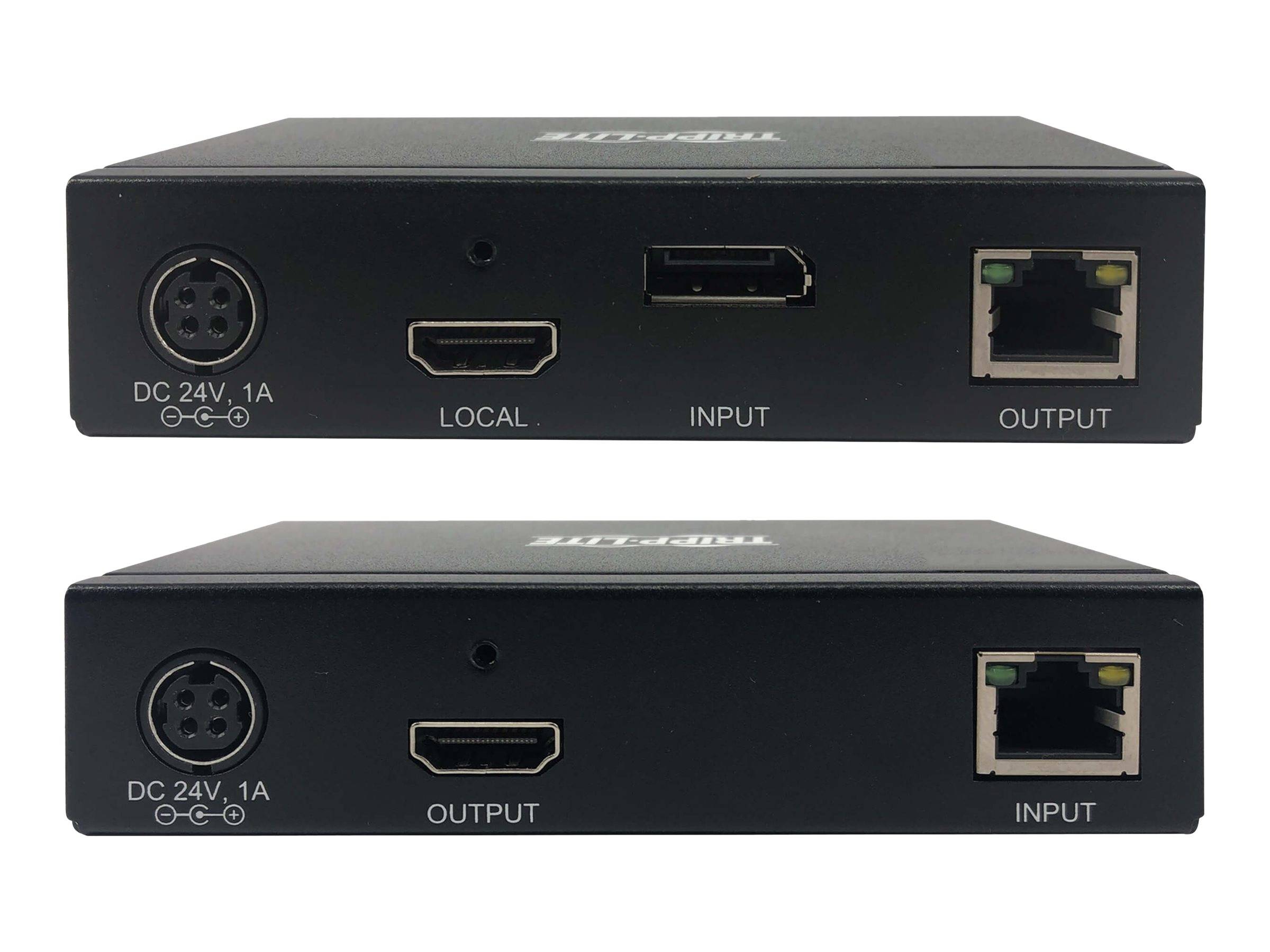 Eaton Tripp Lite Series DisplayPort to HDMI over Cat6 Extender Kit with KVM Support, 4K 60Hz, 4:4:4, USB, PoC, HDCP 2.2,-4
