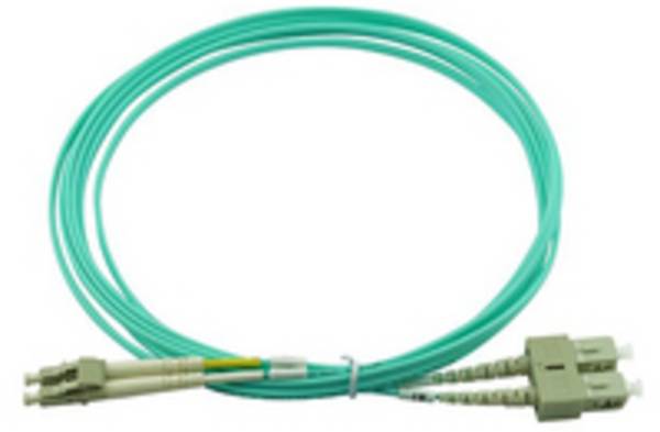 BLUEOPTICS - Duplex LWL Patchkabel LC-SC Multimode OM3 1 Meter