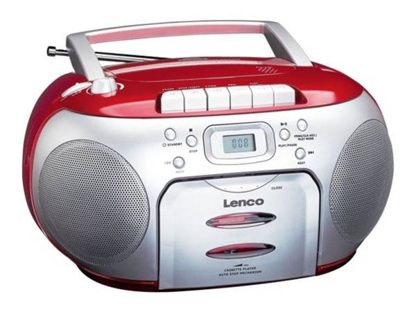 Lenco SCD-420 - Ghettoblaster - Silber, Rot