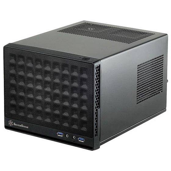 SilverStone SUGO SG13 - Tower - Mini-DTX - keine Spannungsversorgung (AT / PS/2) - Schwarz - USB/Audio-1
