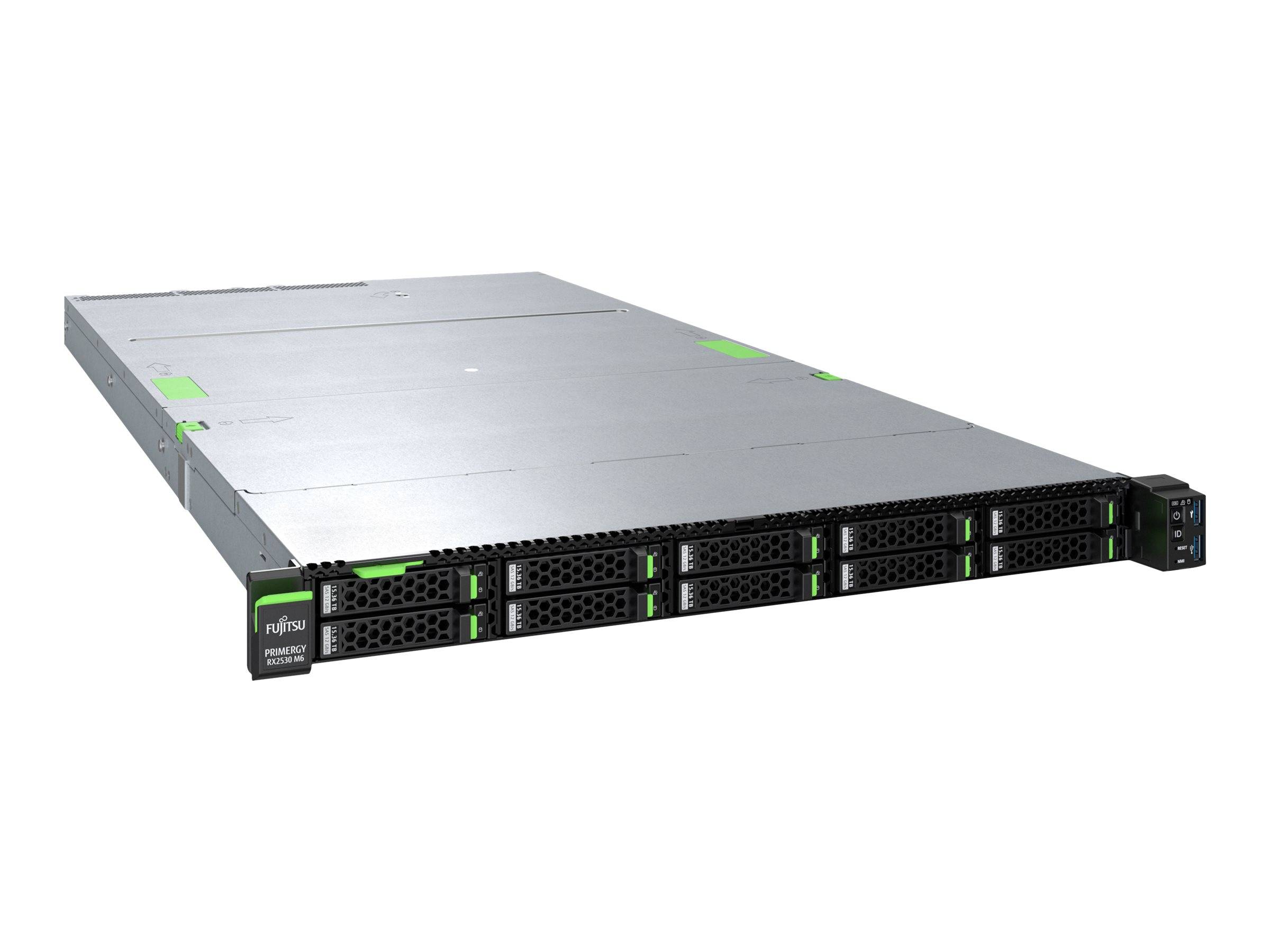 Fujitsu PRIMERGY RX2530 M6 - Server - Rack-Montage - 1U - zweiweg - 1 x Xeon Silver 4309Y / 2.8 GHz - RAM 16 GB - SATA --2