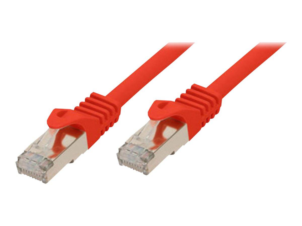 RJ45 Patchkabel m. CAT 7 Rohkabel PIMF rot 3m-0