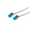 S/CONN CAT 6 Netzwerkkabel RJ45-Stecker auf RJ45-Stecker U/UTP 1 Gbit/s vergoldet Slim Grau 5m