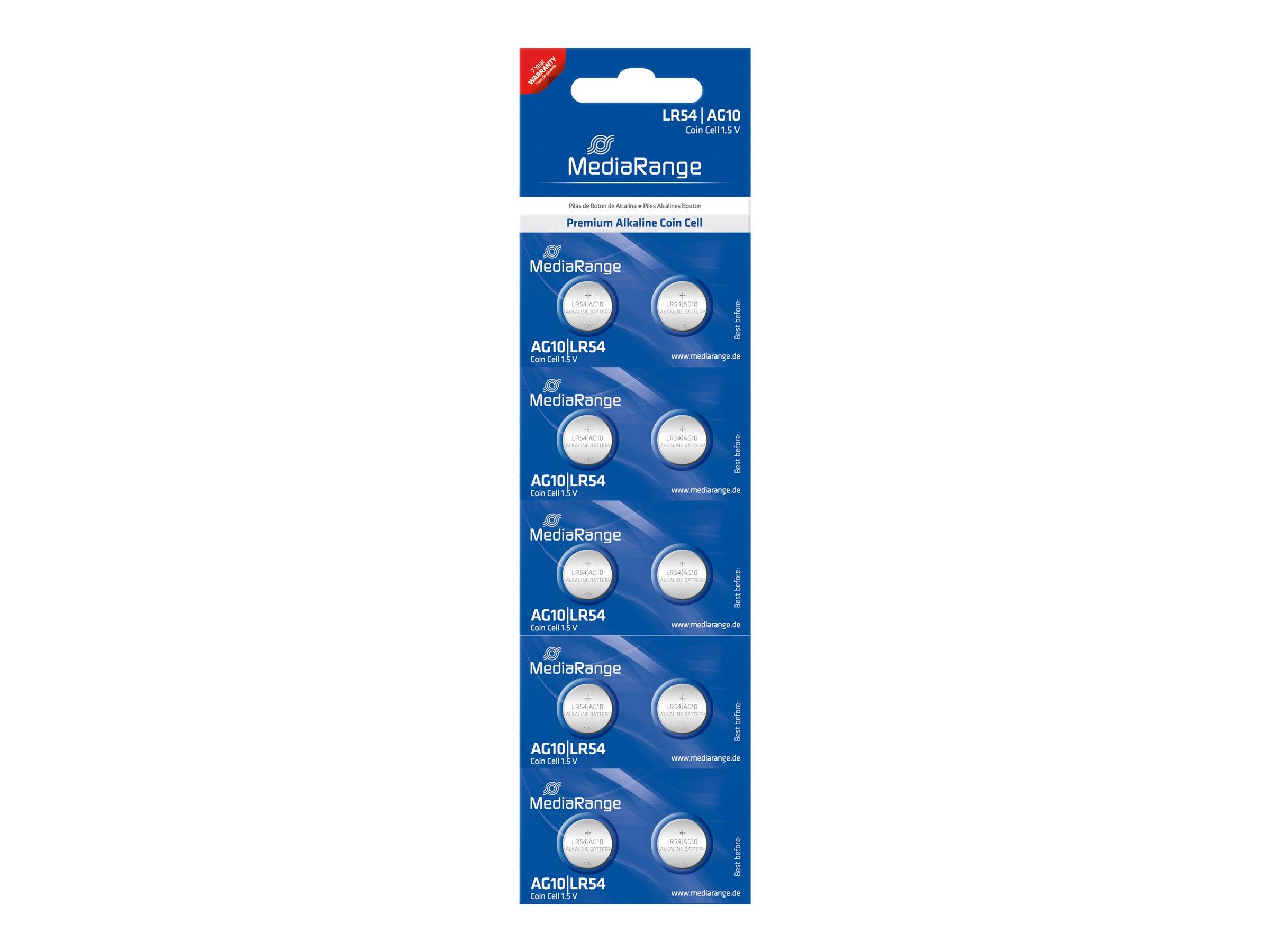 MEDIARANGE Premium - Batterie 10 x LR54 - Alkalisch-0