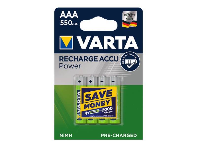 Varta - Batterie 4 x AAA - NiMH - (wiederaufladbar)-0