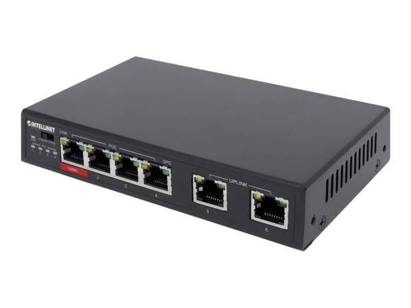 Intellinet - Switch - 3 x 10/100 (PoE+) + 1 x 10/100 (Hi-PoE)