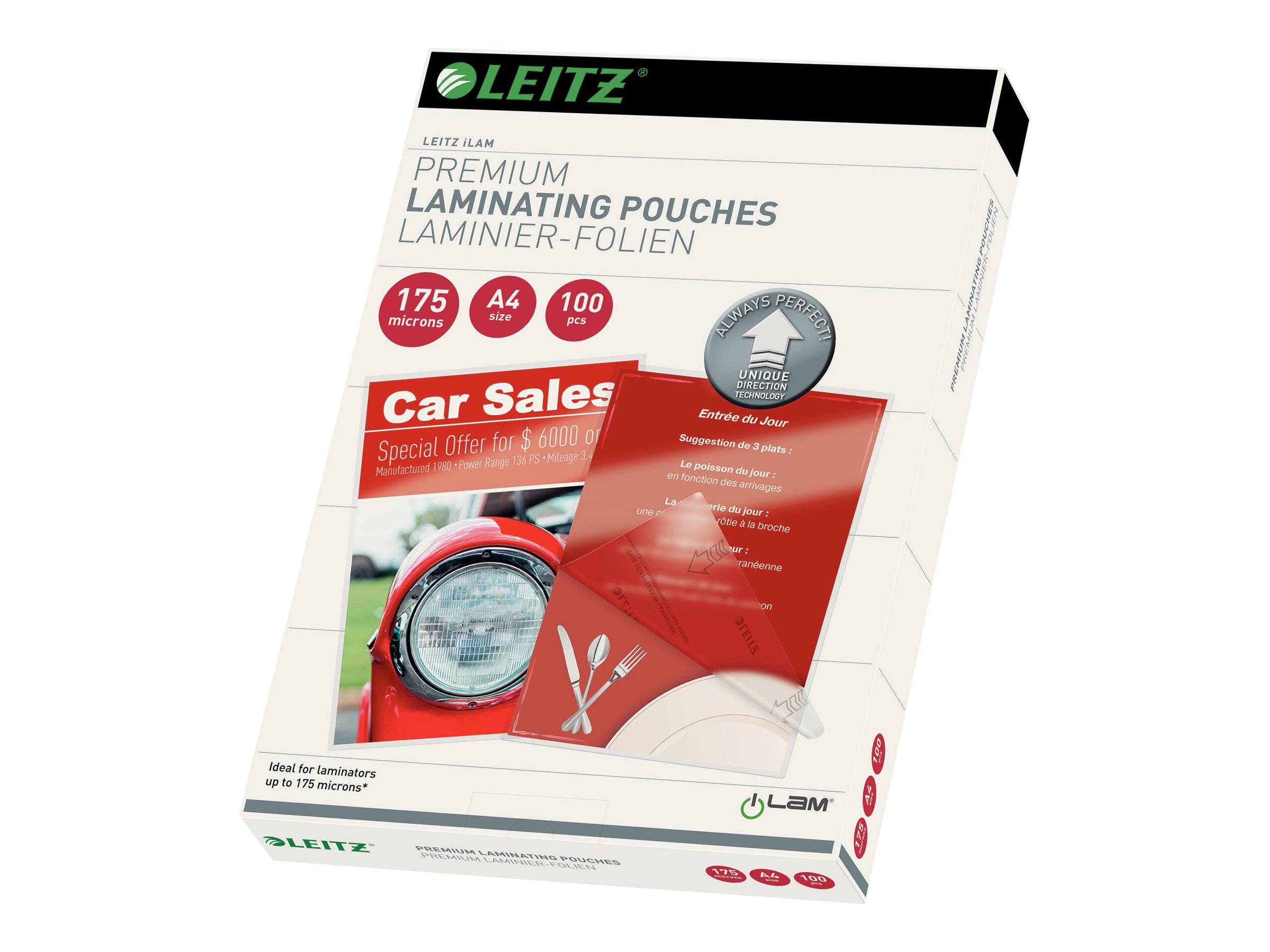 ESSELTE LEITZ - Leitz - Glänzend, kristallklar - A4 (210 x 297-0