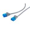 S/CONN CAT 6 Netzwerkkabel RJ45-Stecker auf RJ45-Stecker U/UTP 1 Gbit/s vergoldet Slim Grau 2m
