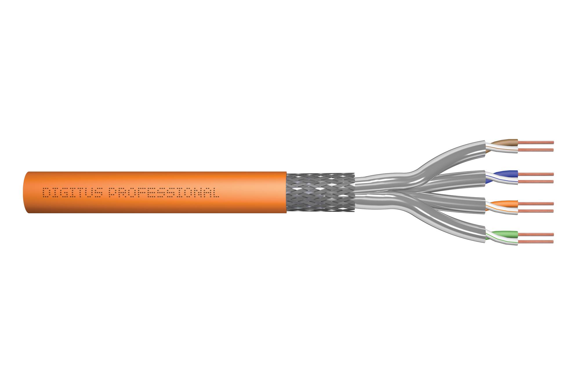 DIGITUS - Cat.7 S/FTP Verlegekabel, 50 m, Simplex, Dca-s1a,d0,a1-0