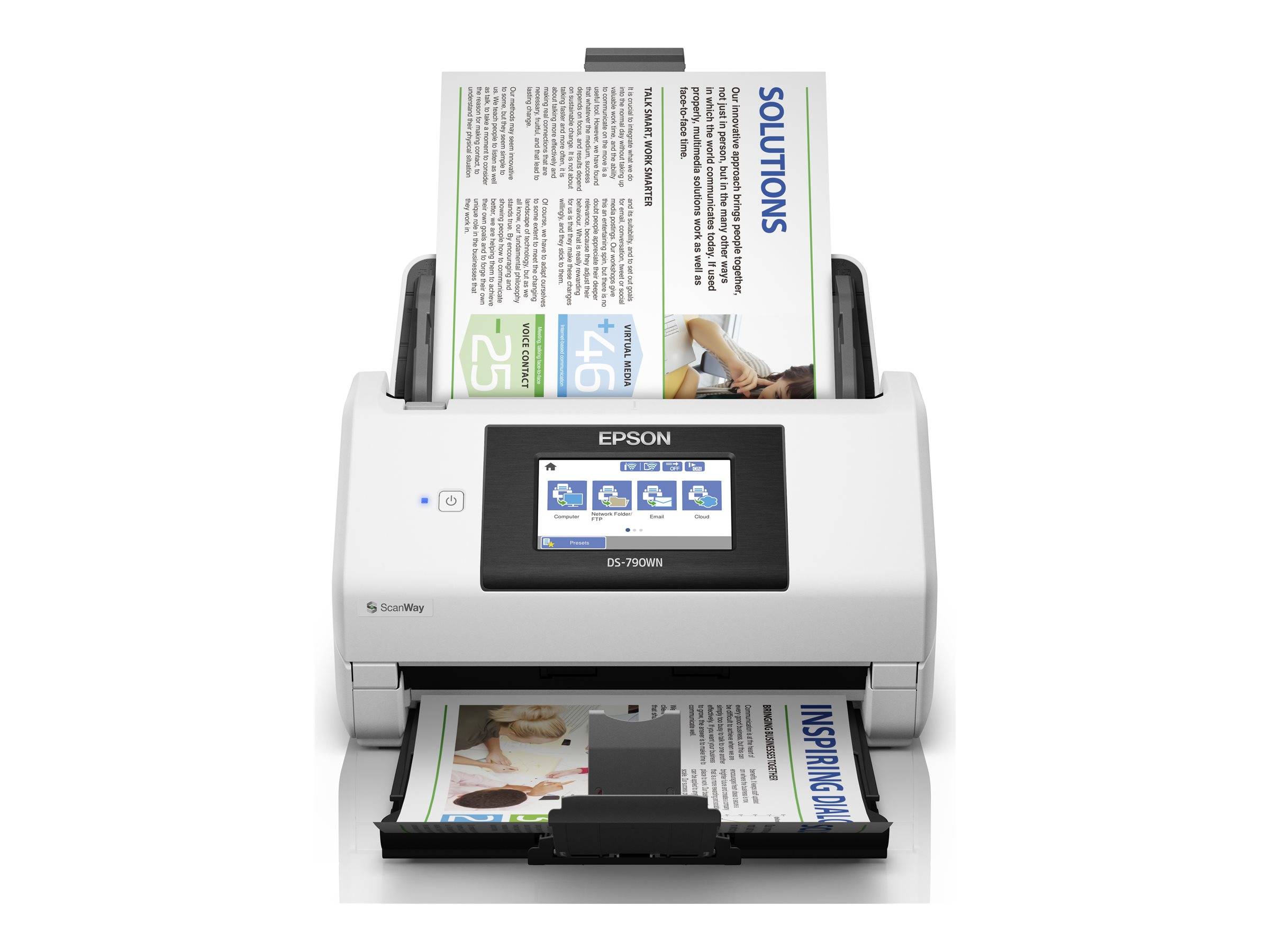 Epson WorkForce DS-790WN - Dokumentenscanner - Duplex - A4/Legal - 600 dpi x 600 dpi - bis zu 45 Seiten/Min. (einfarbig)-0