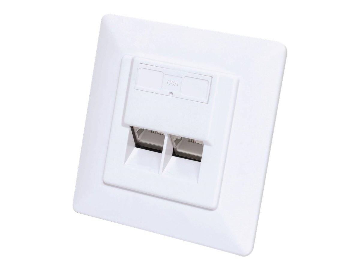 Intellinet - Wandplatte - CAT 6 10G - mit Beschriftungsfenster-0