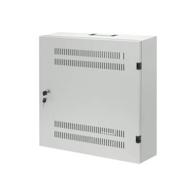 Intellinet - Gehäuse - flache Bauweise, mit horizontalen 4U- und vertikalen 2U-Schienen - geeignet für Wandmontage - Gra-0