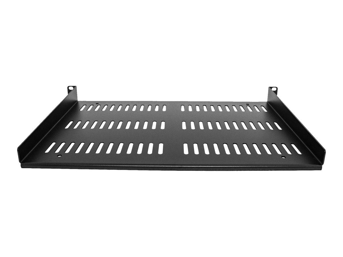 StarTech.com 1HE 19 Zoll Fachboden für netzwerk schrank - Freitragende perforierte Rack ablage für Serverschrank/Rack --1