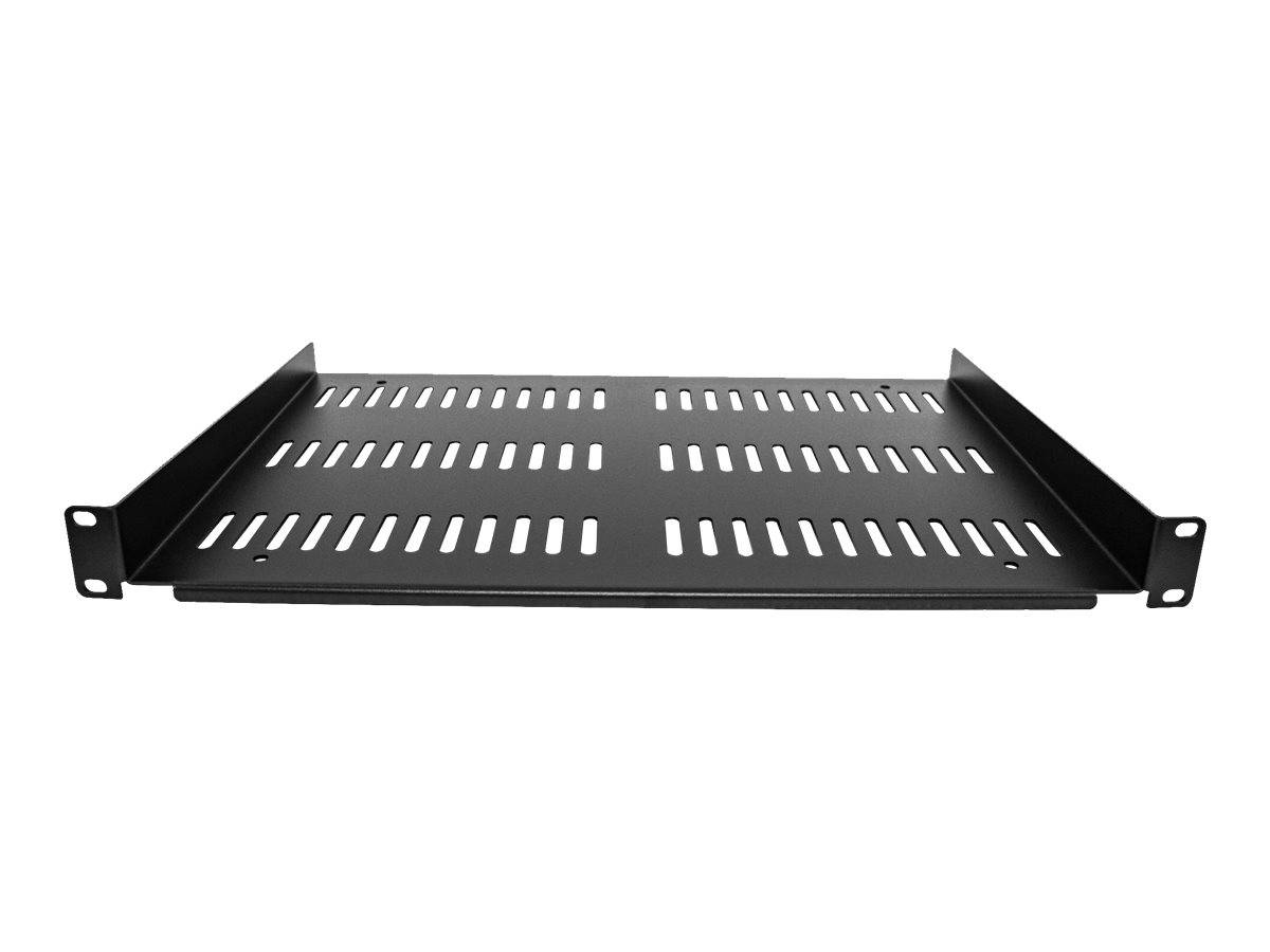 StarTech.com 1HE 19 Zoll Fachboden für netzwerk schrank - Freitragende perforierte Rack ablage für Serverschrank/Rack --2