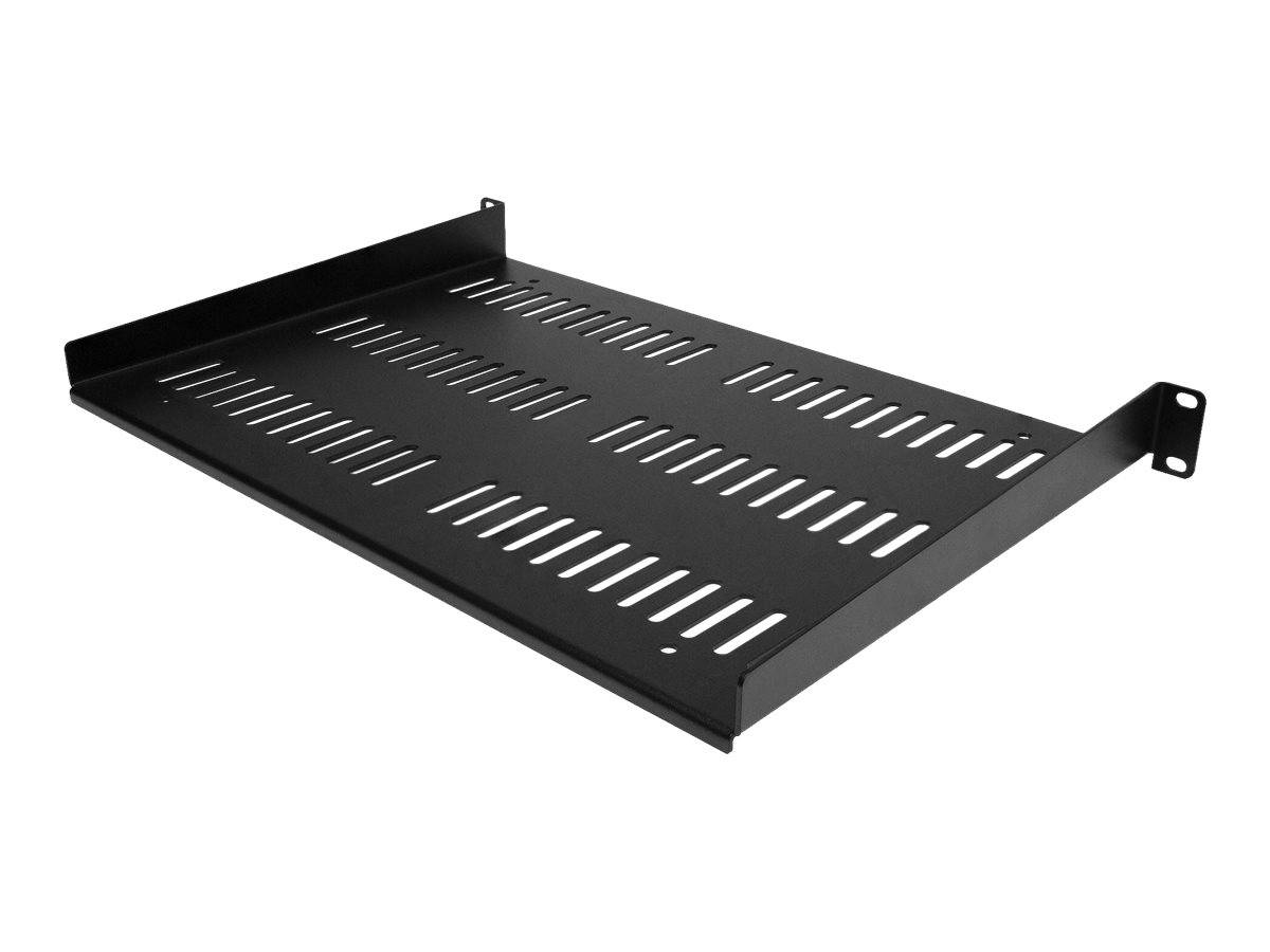 StarTech.com 1HE 19 Zoll Fachboden für netzwerk schrank - Freitragende perforierte Rack ablage für Serverschrank/Rack --3