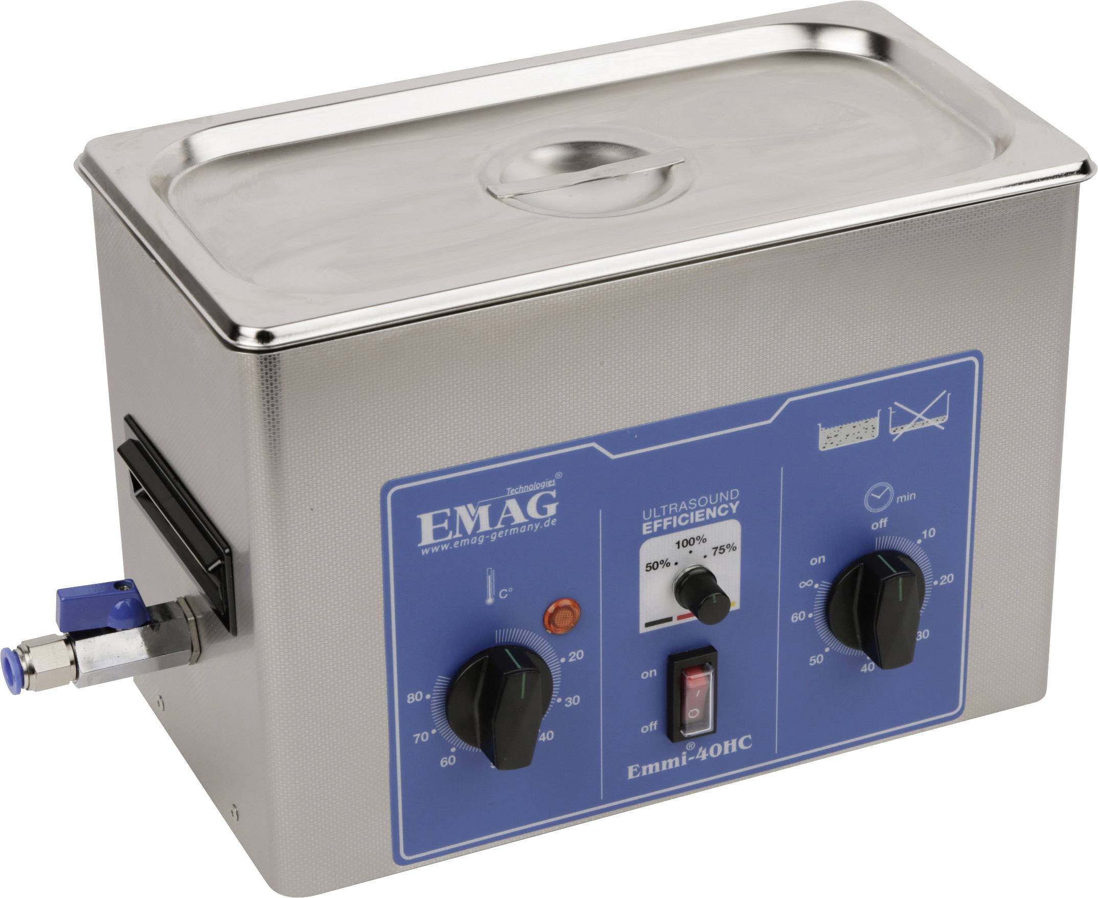 EMAG Ultraschall-Reiniger 4.0 l 300 x 155 x 100 mm EMMI 40HC Leistungsaufnahme (max.) 250 W Gehäuse-